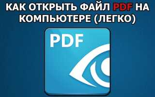 Как легко открыть файл PDF на компьютере